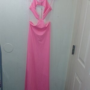 REVOLVE Vibrant Pink Backless Gown